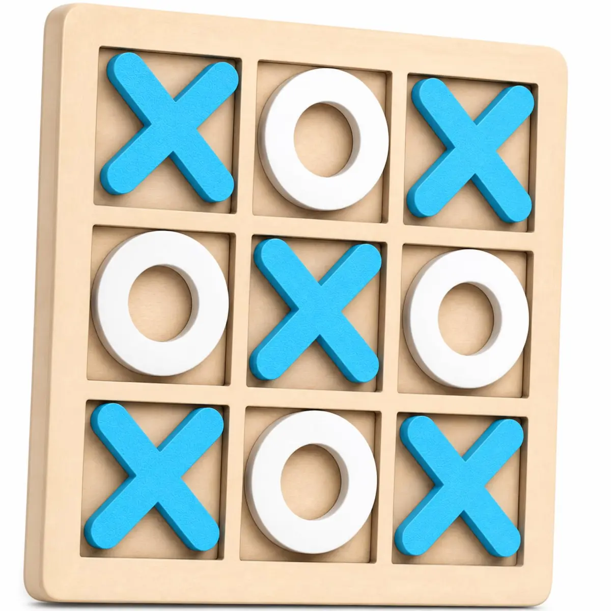 Jogo da Velha em MDF Tabuleiro Decorativo para Mesa de Centro Brinquedo de Estratégia para Crianças e Adultos (Médio)