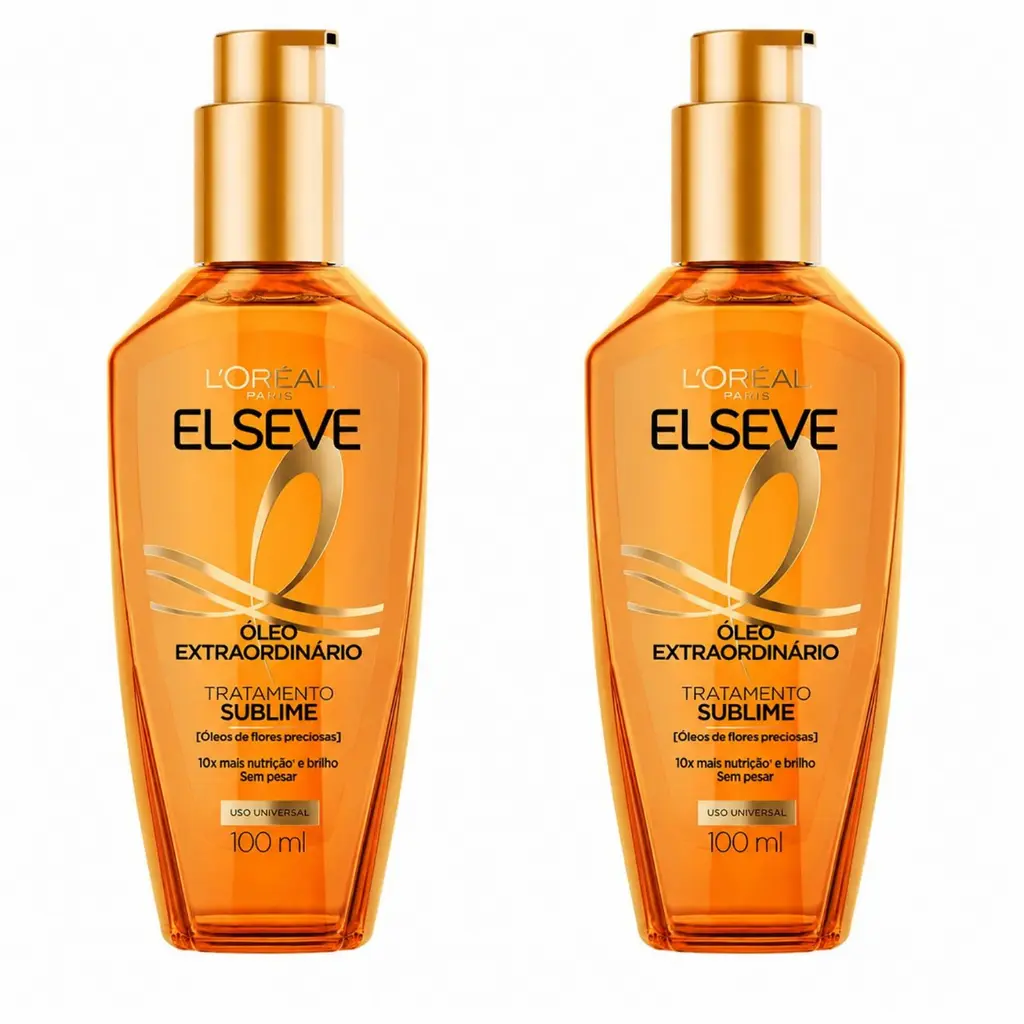 Kit 2 Óleos Extraordinário Elseve 100ml Nutrição Profunda e Anti-Frizz