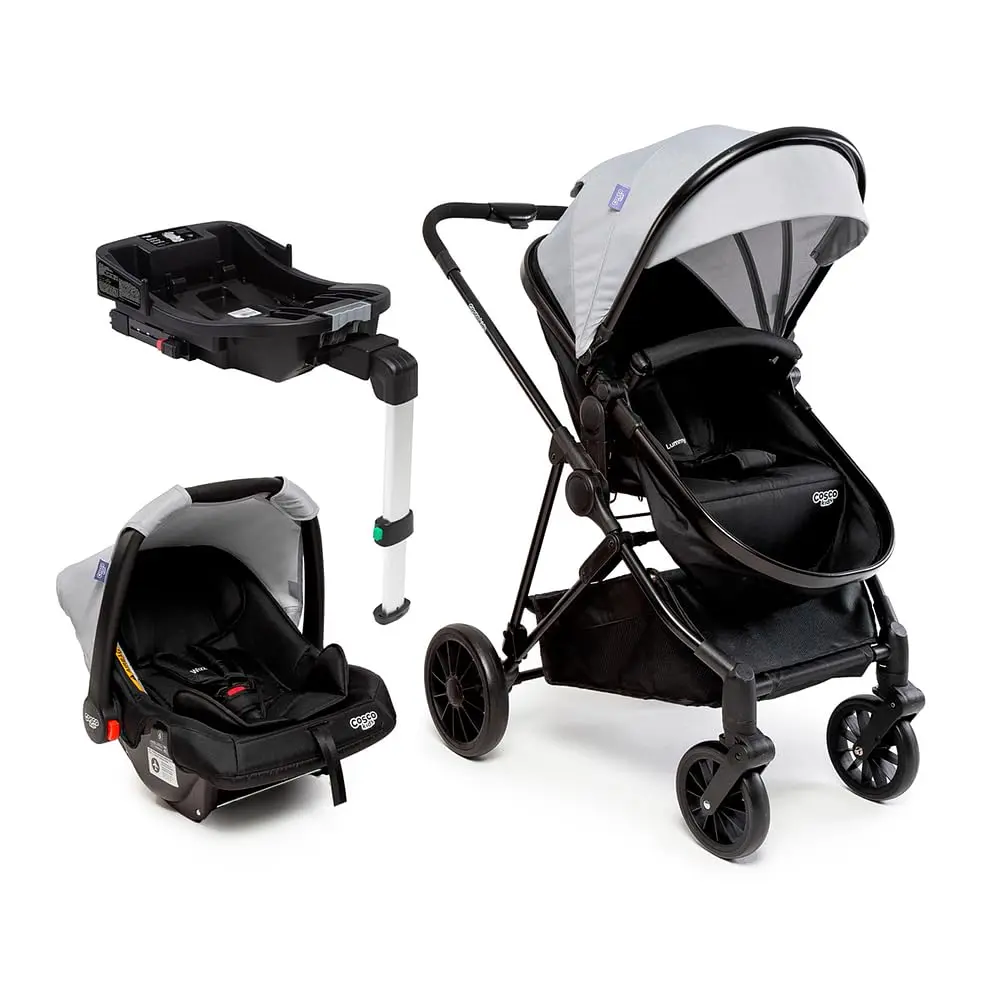 Travel System Cosco Kids, Lummy Trio, Isofix, Cinza Gelo - 1