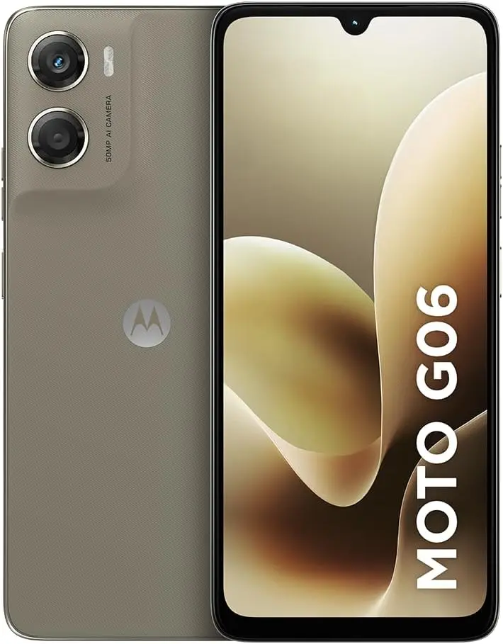 Smartphone Motorola Moto g06-128GB 4GB RAM + 8GB Ram Boost e Camera 50MP com AI Bateria de 5200 mAh Tela 6.9" - Bege