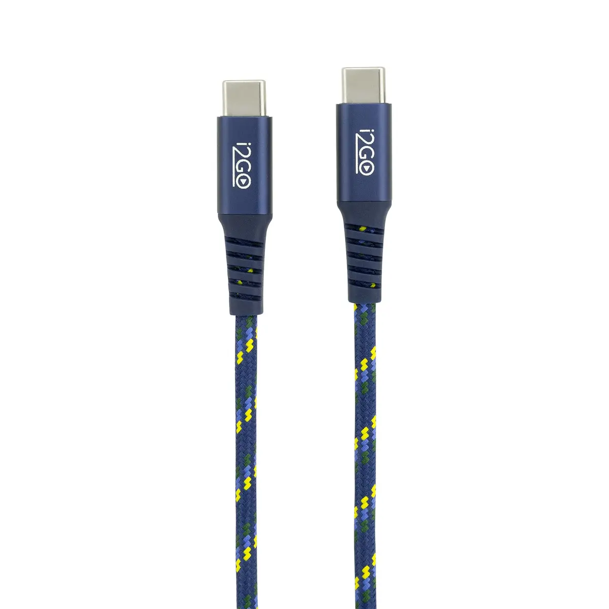 Cabo USB-C para USB-C i2GO CBF 2 Metros 60W Nylon Trançado Certificação USB-IF