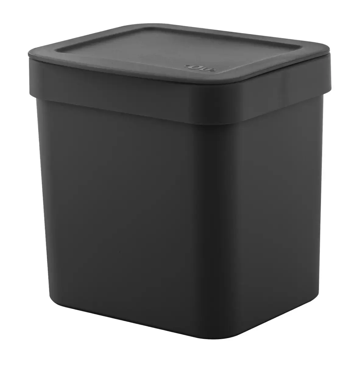 Lixeira Pia Cozinha Ou Trium sem Pedal Saco Invisível 2.5L preto 14.5x17x16.5cm