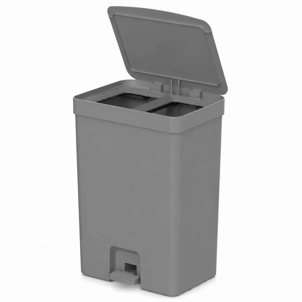 Lixeira Cozinha 30 Litros com Pedal OU (Dupla Cinza)