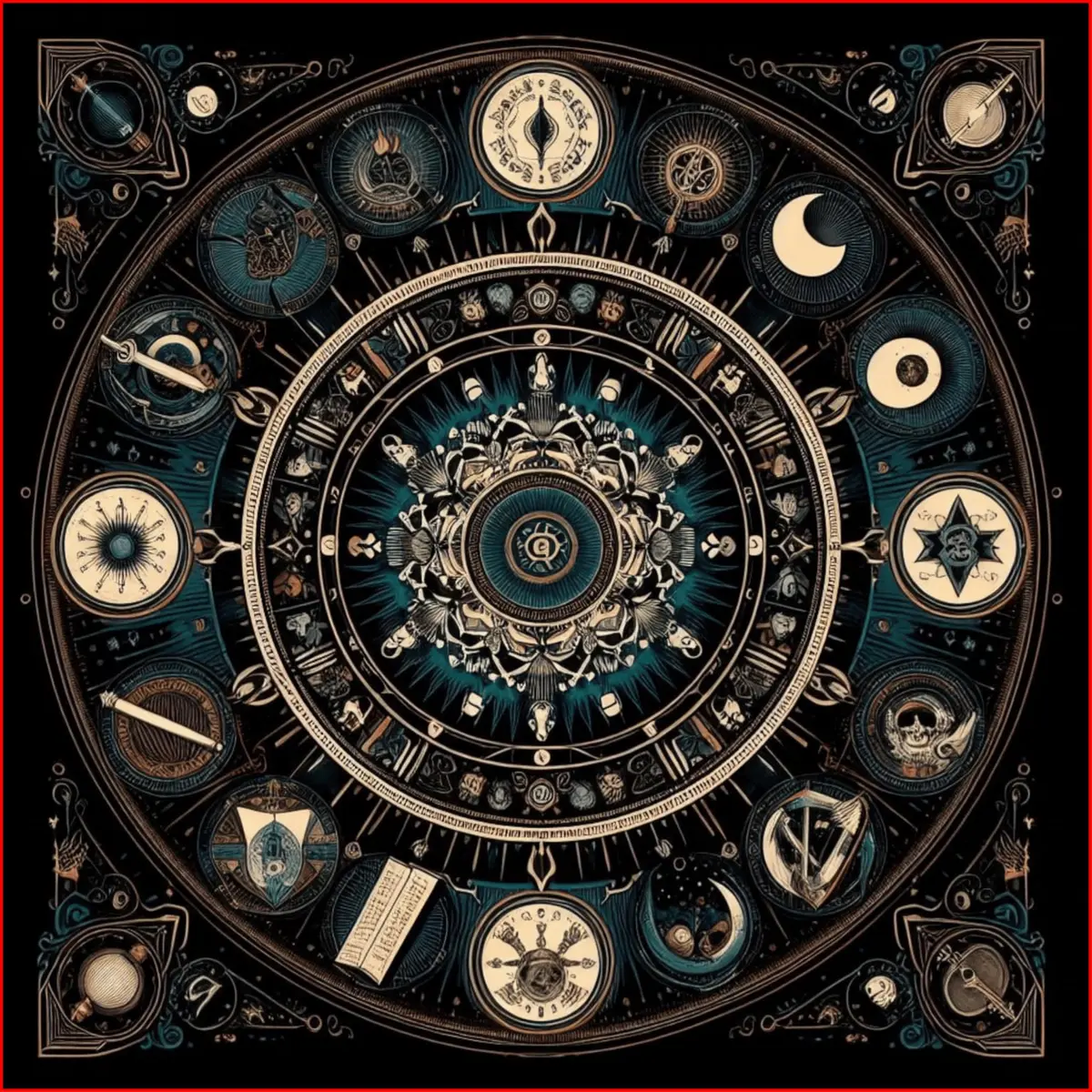 Toalha para Jogo de Tarot 0,70x0,70cm Bússola em Oxford