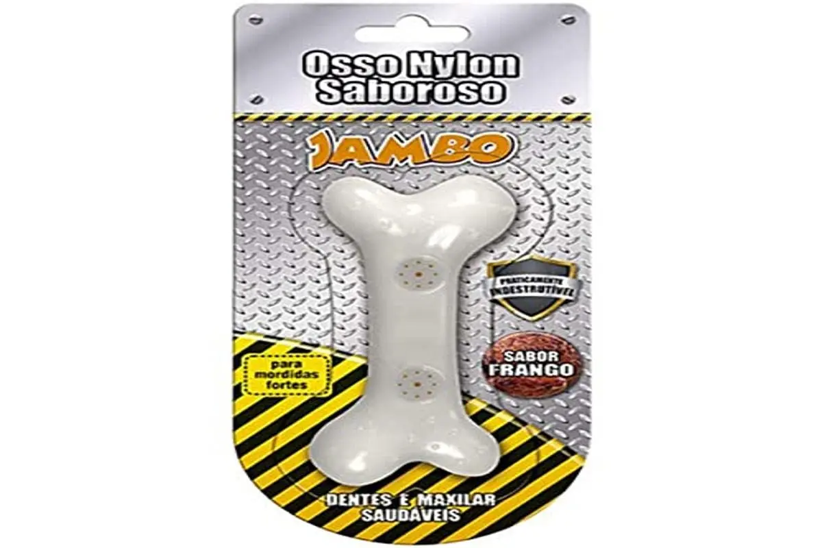JAMBO PET Osso Nylon Sabor Frango Médioio Jambo Para Cães
