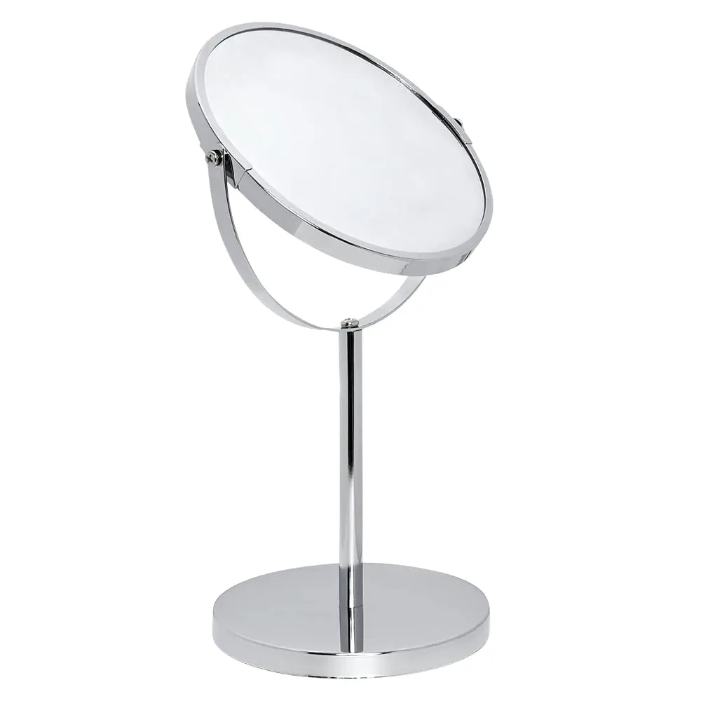 Mimo Style Espelho de Aumento Inox com Base Cromado