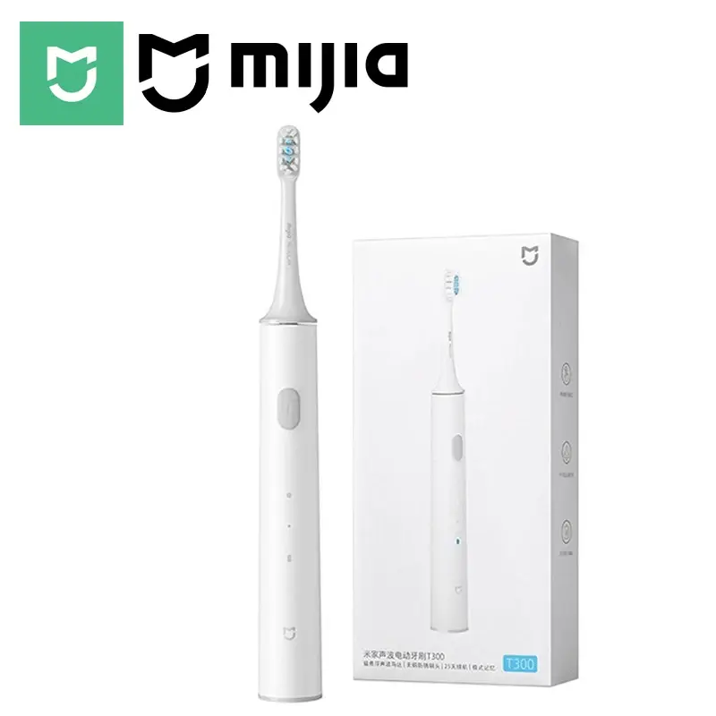 Escova de dentes elétrica MIJIA T300, à prova d'água IPX7, escova sônica inteligente, ultrassônica, para clareamento dos dentes