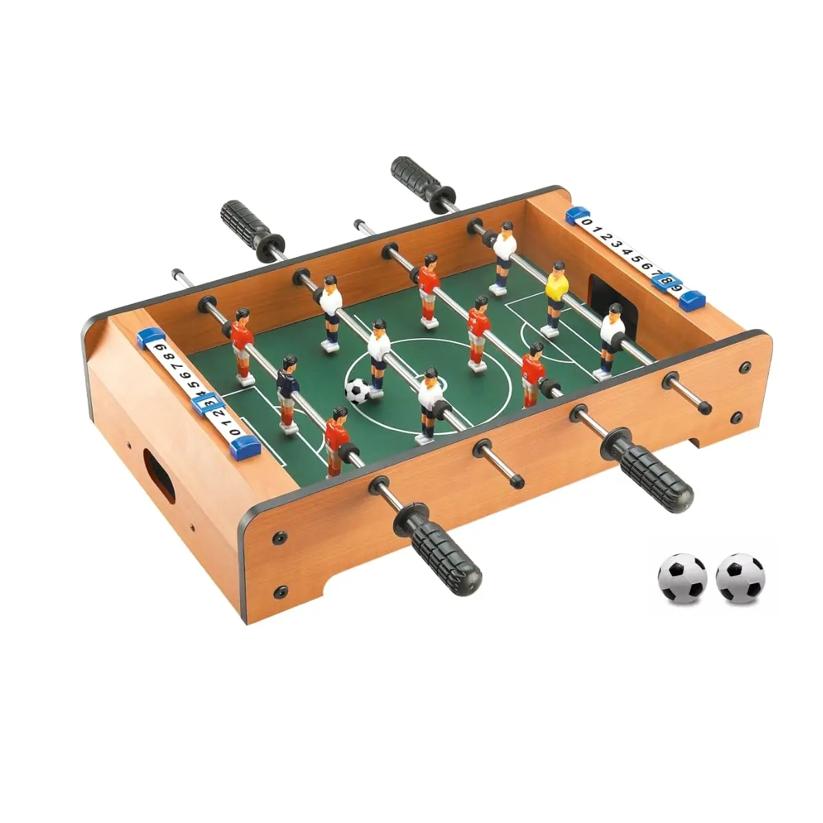 Mini Mesa De Pebolim Totó Jogo De Futebol12 Jogadores, 2 Bolas e Marcador de Placar Arena Maxi Toys - 1
