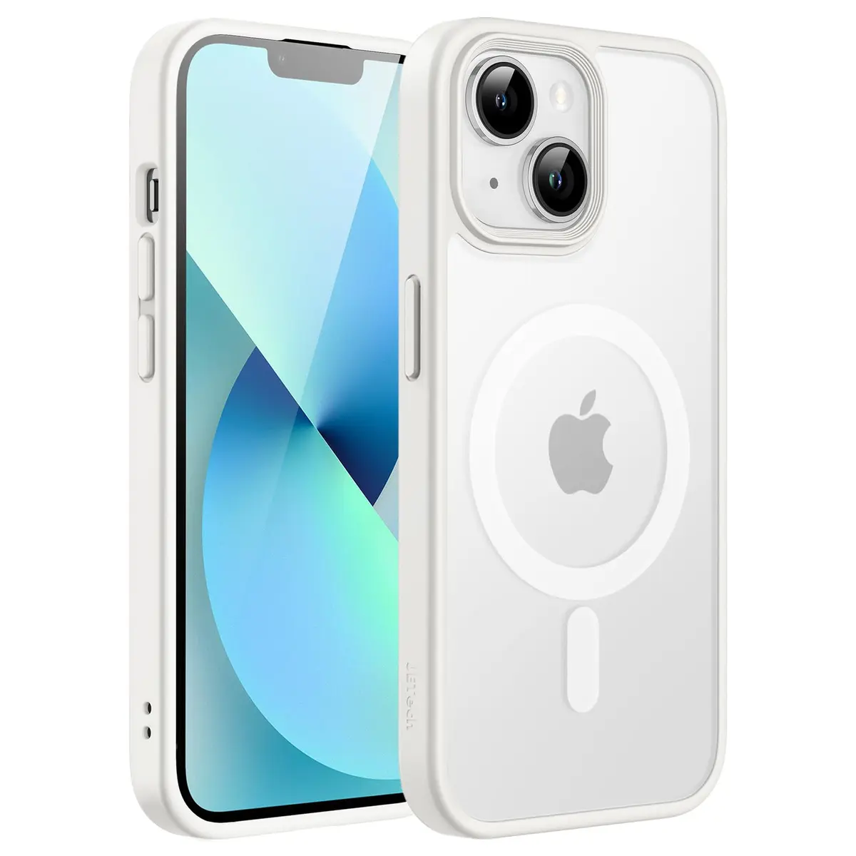 JETech Capa Fosca Magnética para iPhone 13, Estelar | Compatível com MagSafe, Parte Traseira Translúcida, Proteção Fina À Prova de Choque - 1