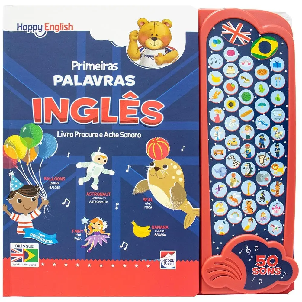 Happy English Procure e Encontre - Livro Sonoro: Primeiras Palavras ING - 1