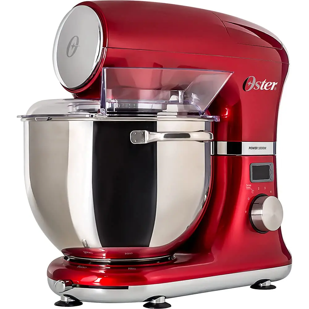 Oster Batedeira Planetária Digital, Bowl Inox, 5L, 220V, Vermelha, 1000W, OBAT911 - 1