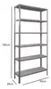 Estante Armário De Aço Galvanizada 6 Bandejas 90cm - 1