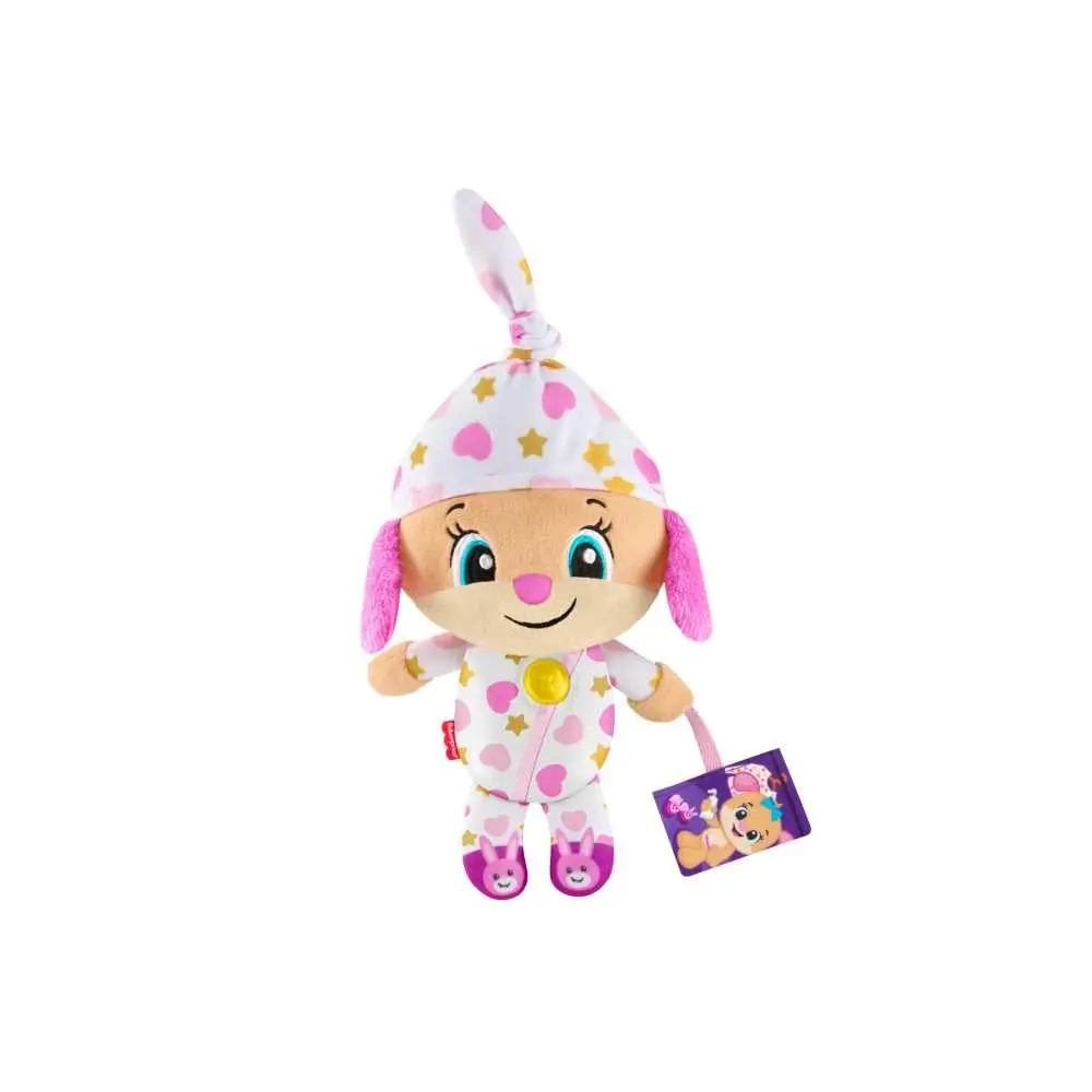 Brinquedo de Pelúcia Fisher-Price Irmãzinha Hora de Dormir | Luz noturna, Músicas e frases de ninar, A partir dos 18 meses