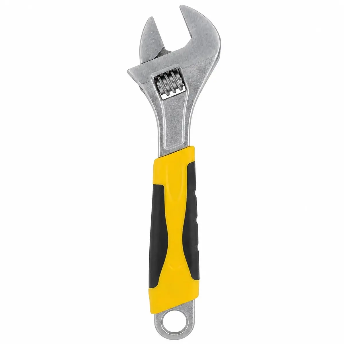 Chave Ajustável Profissional 8'' para Porca e Parafuso - Inglesa Regulável Manual com Cabo Ergonômico Antiderrapante, Abertura Ajustável, Marcação de Medida, Corpo em Aço de Alta Resistênci, Orifício - 1