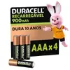 Duracell Pilha AAA Recarregável 900mAh c/ 4 un. - 1