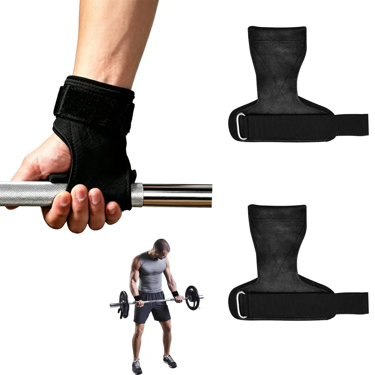 Gancho para Academia e Crossfit - Suporta até 100kg - Aço Reforçado com Proteção Antiderrapante - Ideal para Suspensores, Cordas, Kettlebells - Treino Pesado Intenso