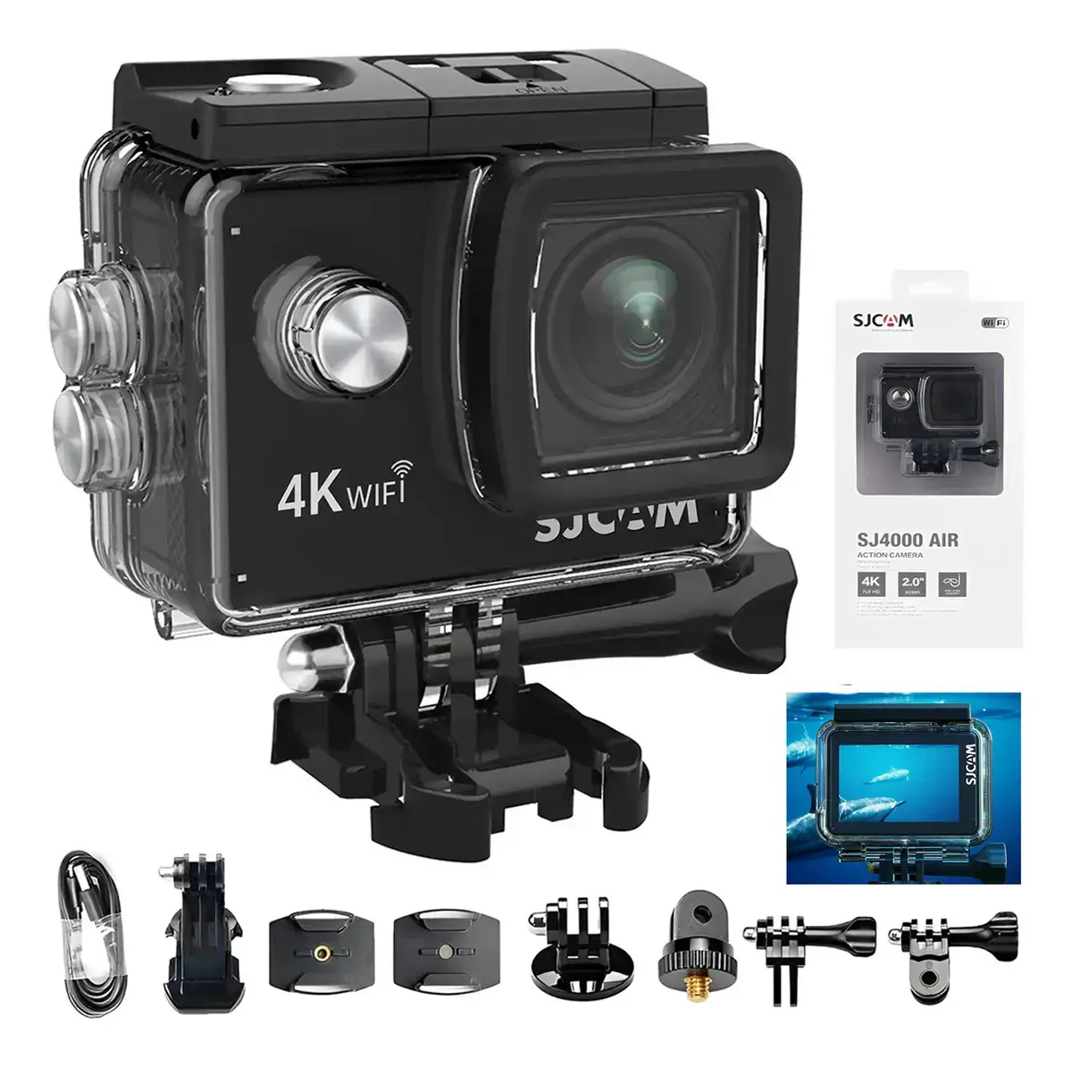 Câmera Filmadora Sport 4k Wi-fi Hd 16mp Prova Dágua Sjcam