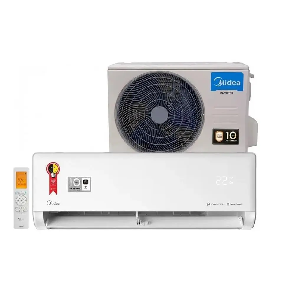 Ar Condicionado 9000 Btus Split Hi Wall Inverter Midea Frio Ai Ecomaster 220v - 1