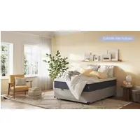 Cama Baú Emma Cinza Casal Tamanho 138x188 - 1