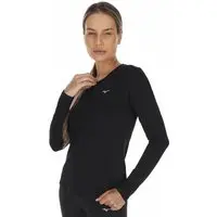 Camiseta Manga Longa Mizuno Pro UV Feminina GG Preto