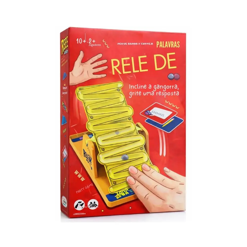 Jogo De Palavras Reléde, Jogo de Tabuleiro Educativo, 10+ Anos, 2+ Jogadores, Familiar, Com Gangorra Interativa
