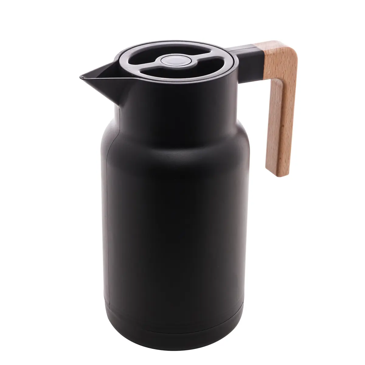LYOR - Garrafa Térmica de Plástico Organic Preta 1L - Utensílios de Cozinha - Mesa Posta - Decoração - Temperatura de Bebidas Quentes e Geladas