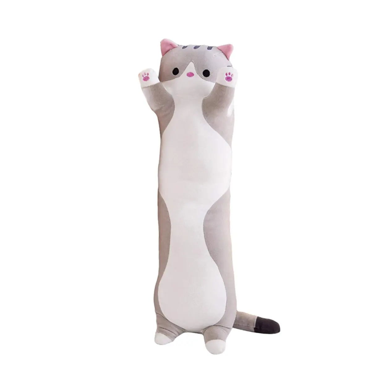 mewmewcat Gato bonito dos desenhos animados em forma de boneca de brinquedo de pelúcia brinquedo dormir longo lance presente decorativo