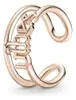 Anel Ouro Rosé Aberto Vibes Pandora - 1