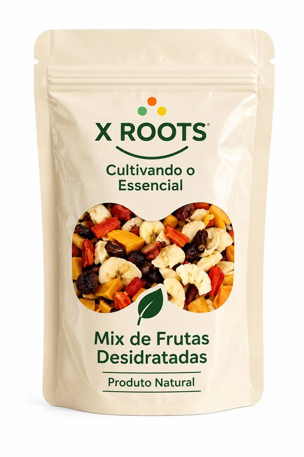 Mix de Frutas Desidratadas Premium 500gr (Banana, Figo, Abacaxi, Maça, Côco, Tâmara, Damasco, Manga, Goiaba, Uvas Passas) - X Roots