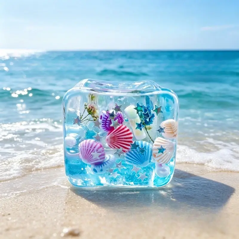 Brinquedo Sensorial Squishy de Concha Embutida Estilo Oceano, de Subida Lenta, Brinquedo Anti-stress Mochi Kawaii Fofo para Escritório, Fidget Toy para Adultos - 1