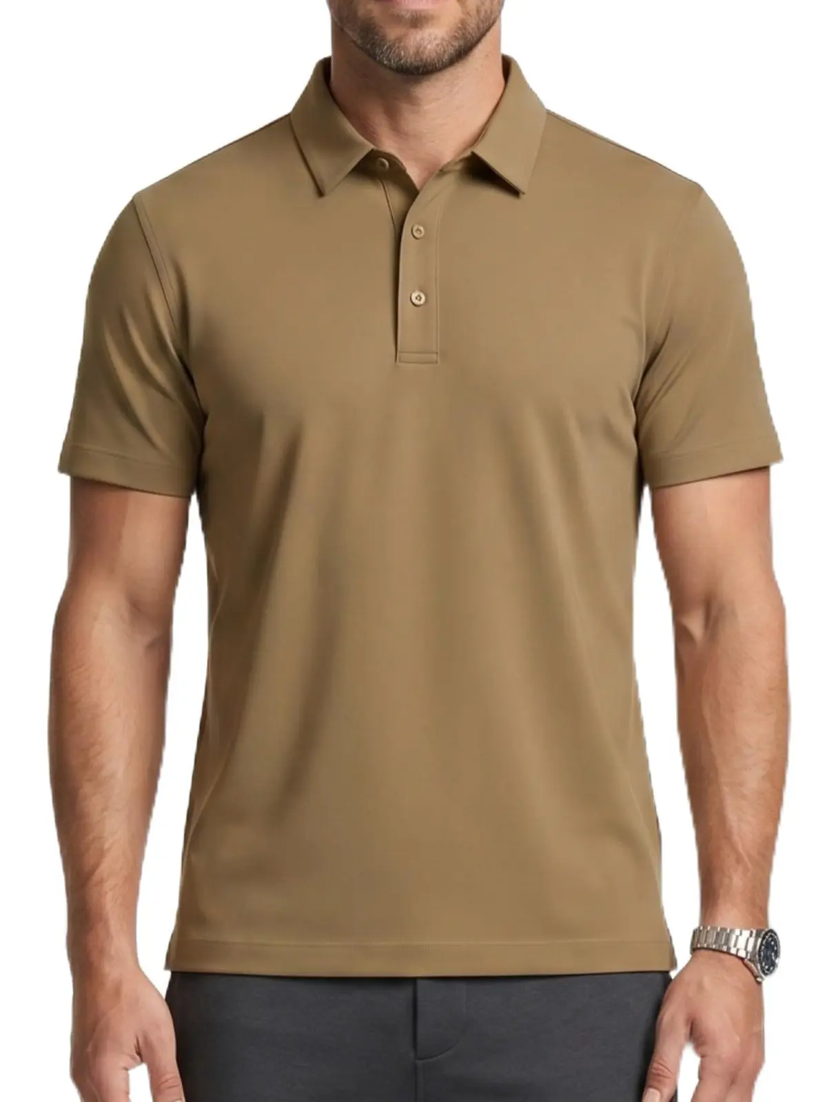 Camisa Polo Masculina Dry Fit Esticável Malha Fria Slim Confortável