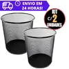 Kit 2 Lixeiras Metal Aramado Cesto Lixo Reforçado 10L Escritório - 1