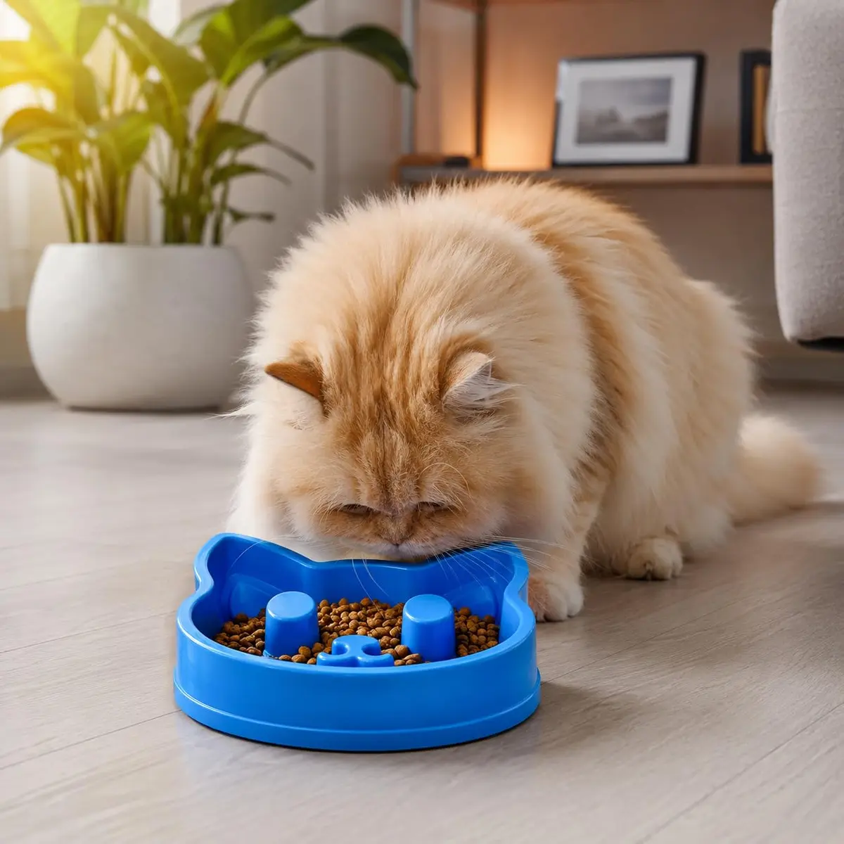 Pote Comedouro Lento para Gatos com Obstáculos Internos - MBB Shop Mix - 1