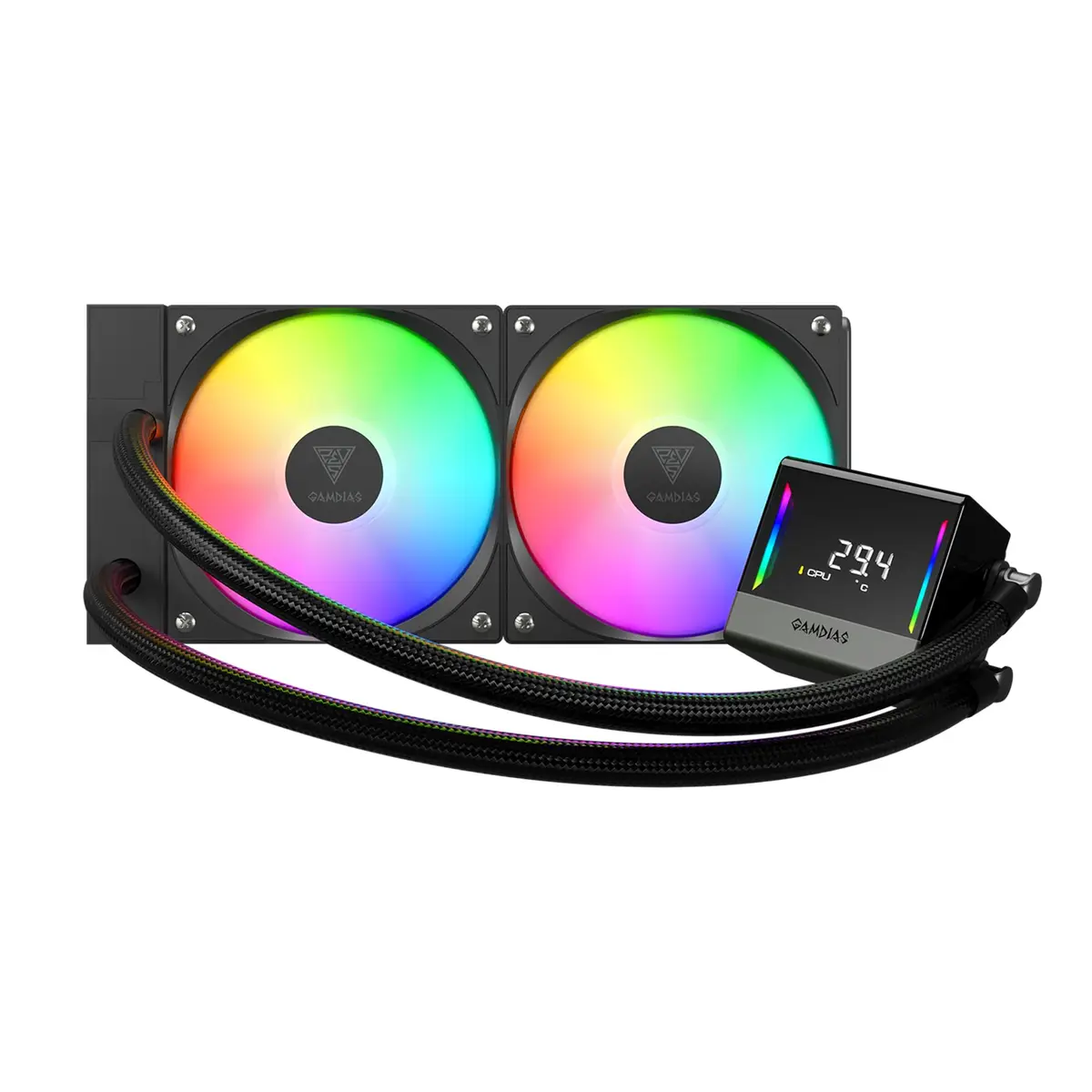 Water Cooler 240mm Gamdias Chione E4-240 Preto ARGB V2 Intel LGA2066 AMD AM5