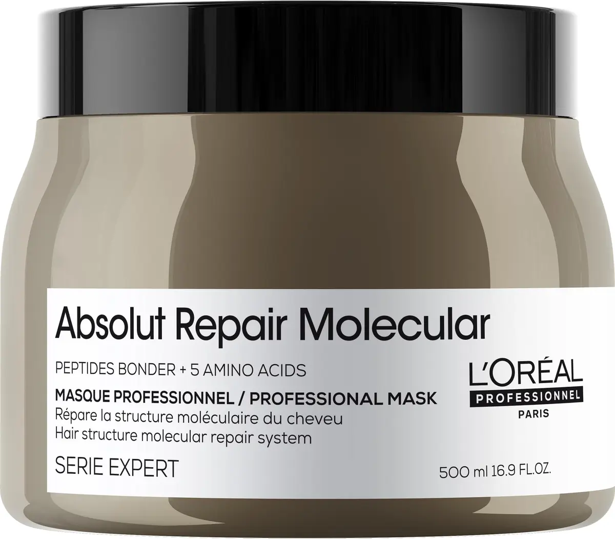 L'Oréal Professionnel Máscara Absolut Repair Molecular, Repara os Danos & Recupera a Força, Maciez & Desembaraço, Para cabelos danificados e muito danificados - 1