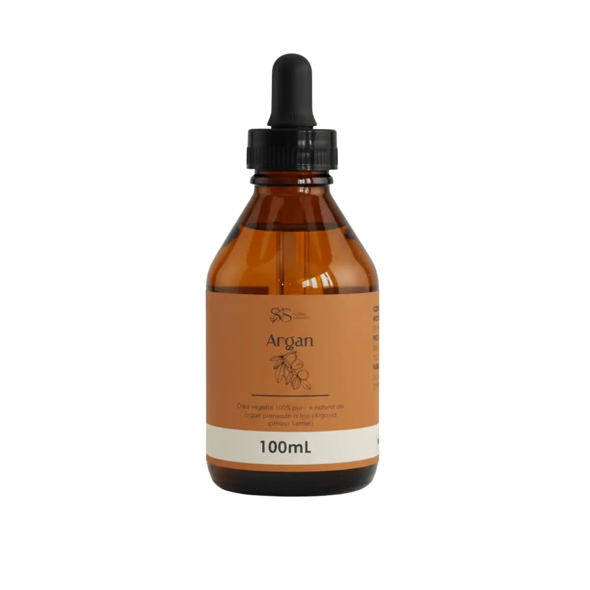 Óleo de Argan Puro Prensado à Frio Senhor Saboeiro para Uso Cosmético 100mL