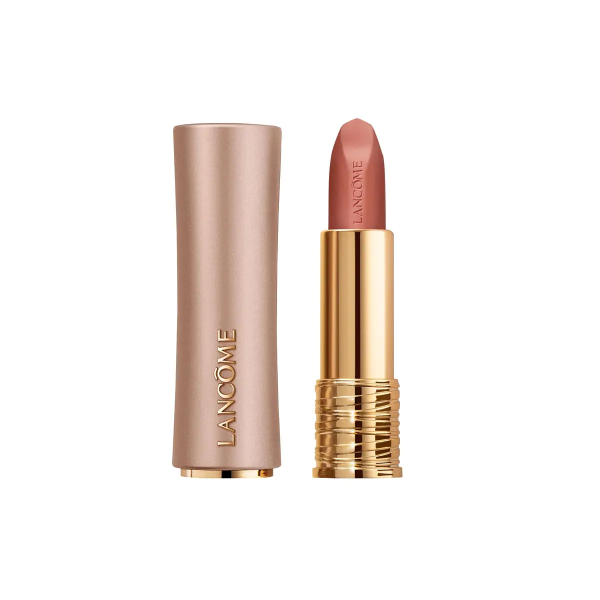Batom Semi Matte Suave L'Absolu Rouge Intimatte Lancôme 111 | Com Ceramidas e Extrato de Rosa, Pigmentação Construível, Toque Aveludado nos Lábios