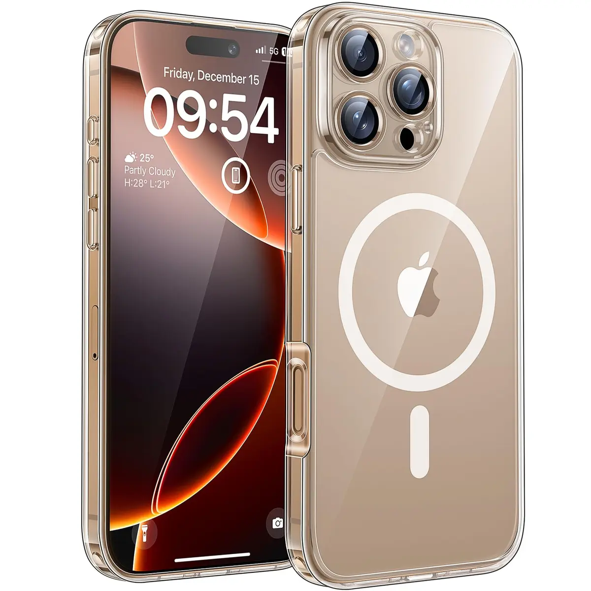 TOCOL Capa Capinha para iPhone 16 Pro Max Case 6.9 Pol, Transparente | Compatível com MagSafe, Tampa da Câmera, Proteção Total e Militar, Antichoque, Anti-impressões