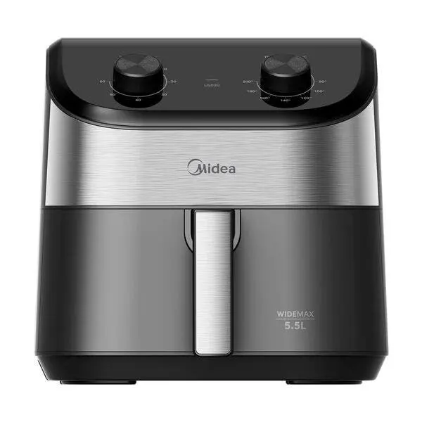 Fritadeira Air Fryer 5 5l Widemax Preto E Inox Midea Fwm55p2