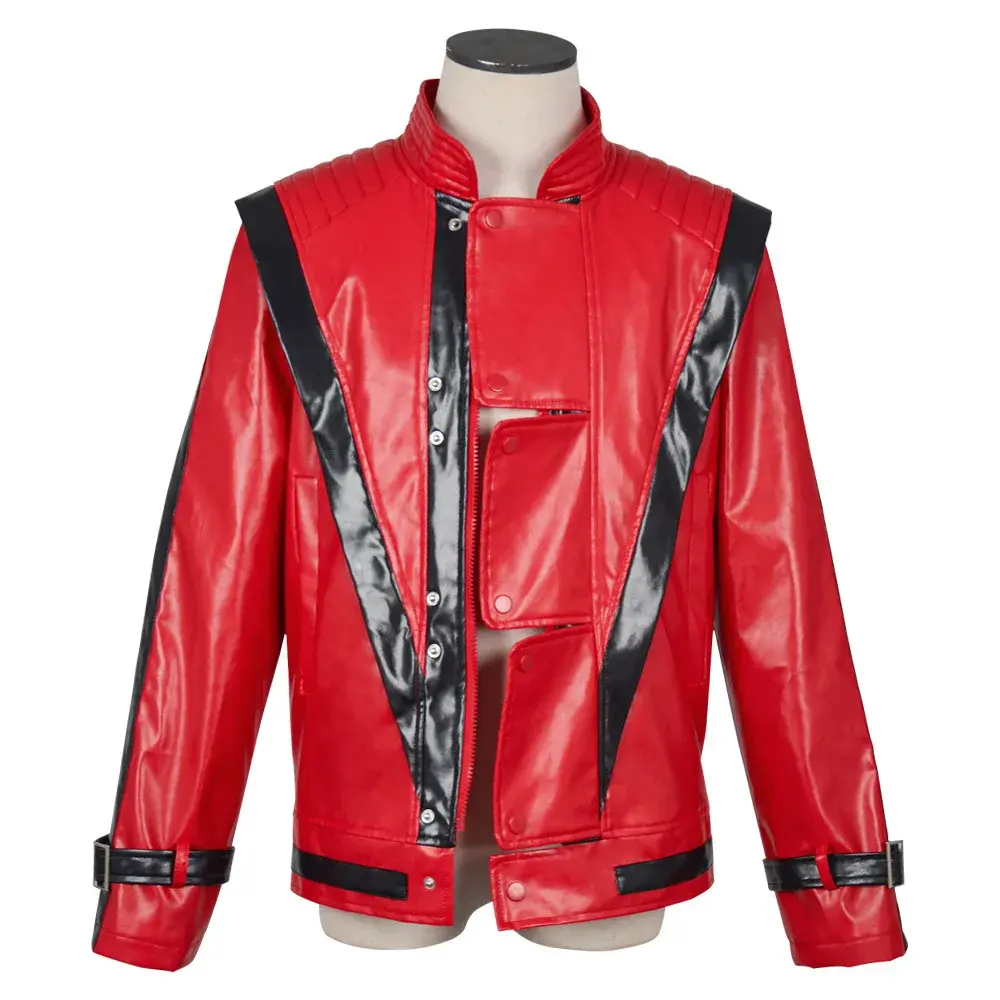 Jaqueta Vermelha Thriller de Michael Jackson para Cosplay - Fantasia de Halloween para Palco