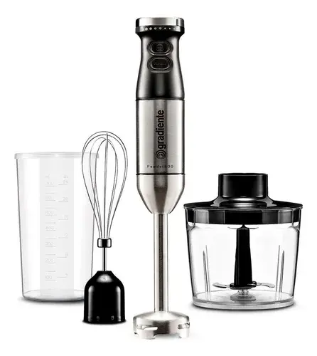 Mixer Processador Batedor Gradiente Pgmx404 600w Inox 3 Em 1 Prateado/aço Inoxidável Escovado 127v