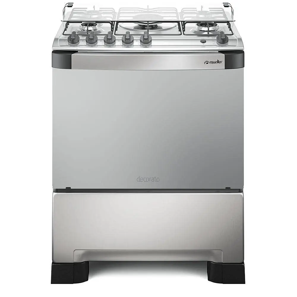 Fogão Mueller 5 bocas Decorato Inox - 1