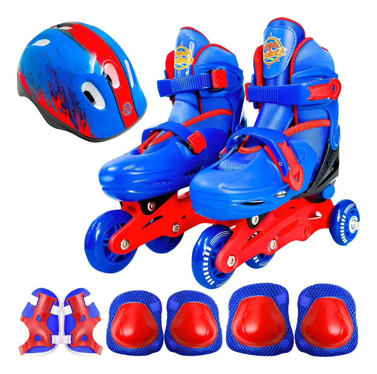 Patins Triline Azul C/ Kit Proteção 30-33 - Unitoys - 1