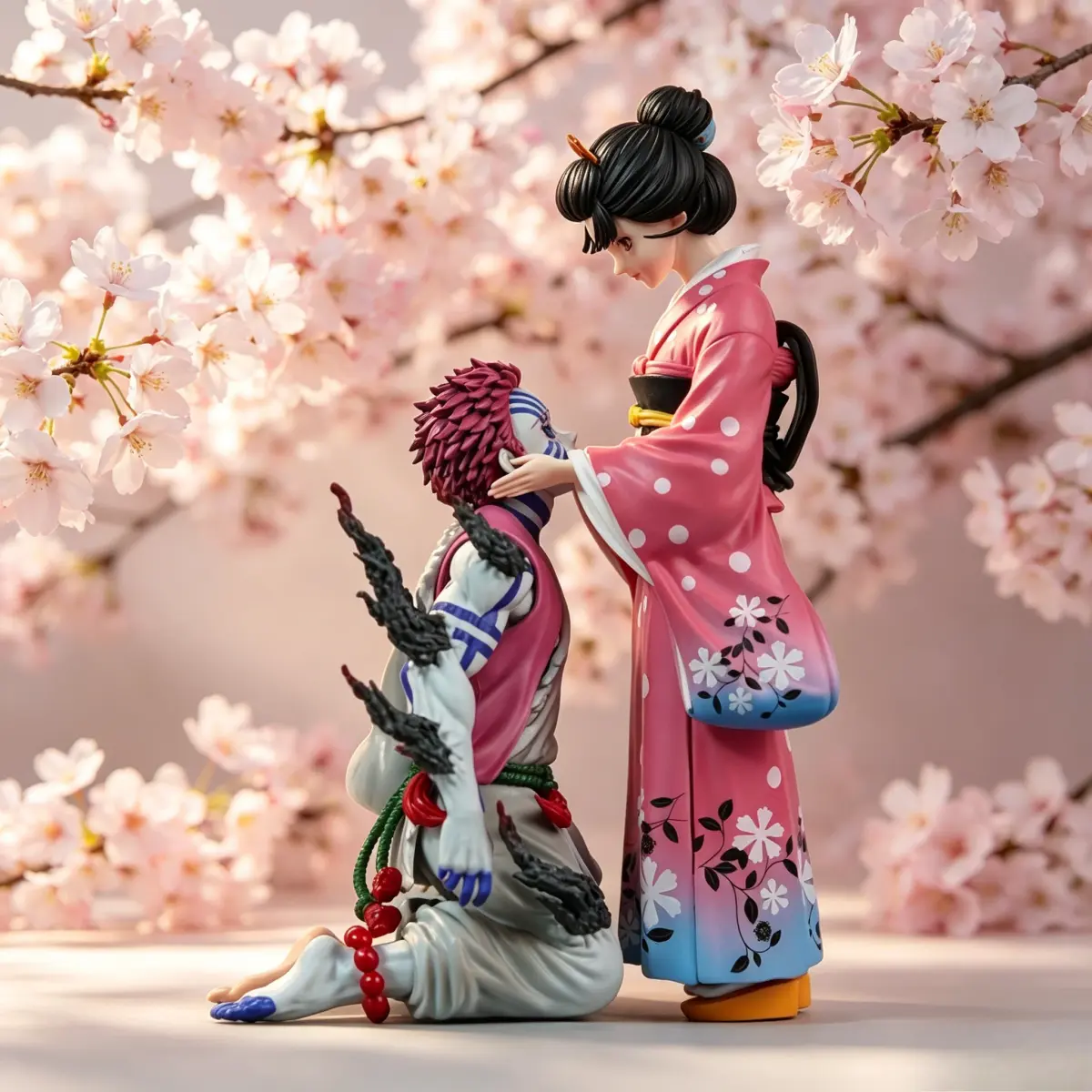 Figura de Anime Demon Slayer Akaza Koyuki, Estátua de PVC, Decoração, Modelo de Coleção, Presente para Colecionadores de Anime, Figurine - 1