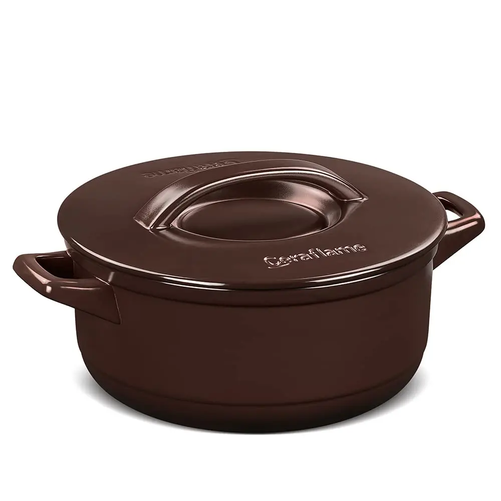 Caçarola de Cerâmica Duo+, 28cm, 6,0 Litros, Chocolate, Ceraflame