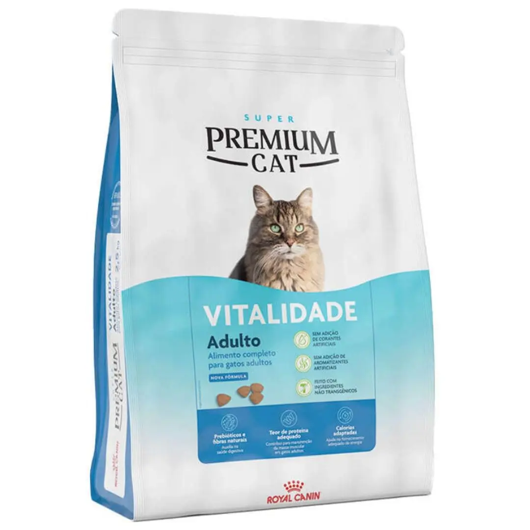 Ração Para Gatos Cat Premium Adulto Vitalidade 7,5kg Royal Canin