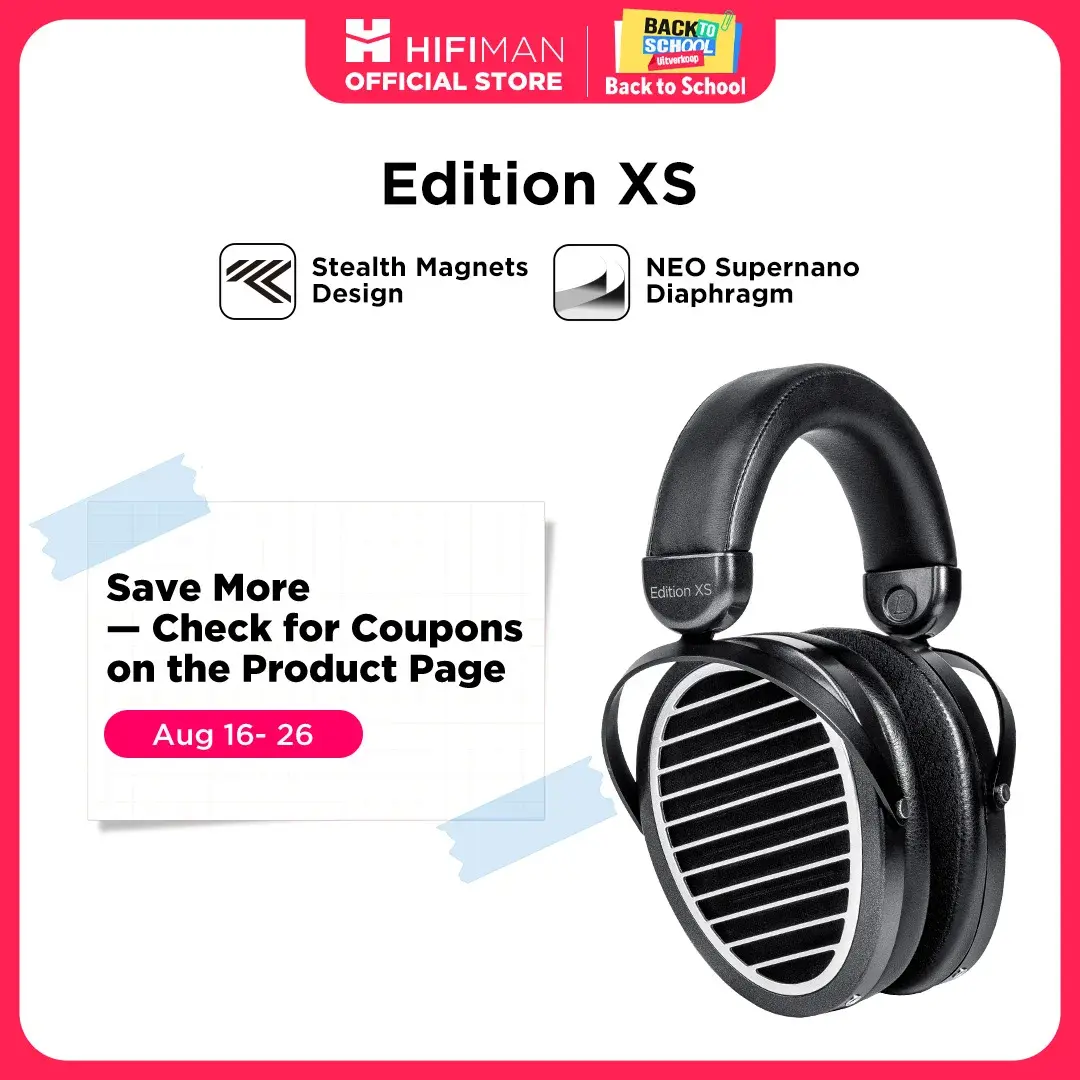 Recondicionado: Fones de Ouvido Hi-Fi HIFIMAN Edition XS Over-Ear de Tamanho Completo com Design de Ímãs Ocultos e Haste Ajustável - 1