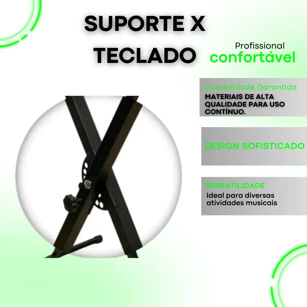 Suporte X Teclado Don Caprini 7 Níveis Ajustável Aço Carbono 20kg thumbnail 8