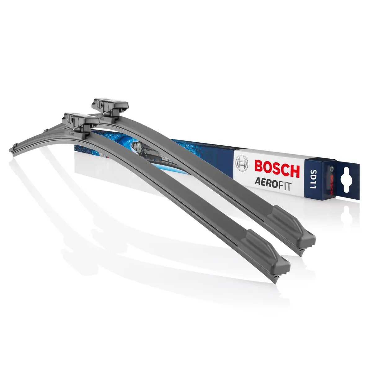 Bosch Jogo de Palhetas Dianteiras Aerofit SD11 para Limpadores de Para-brisa (Idea 2014-> e Uno 2015 ->) com Tratamento de Grafite, 24" 600 mm e 15" 380 mm, Par