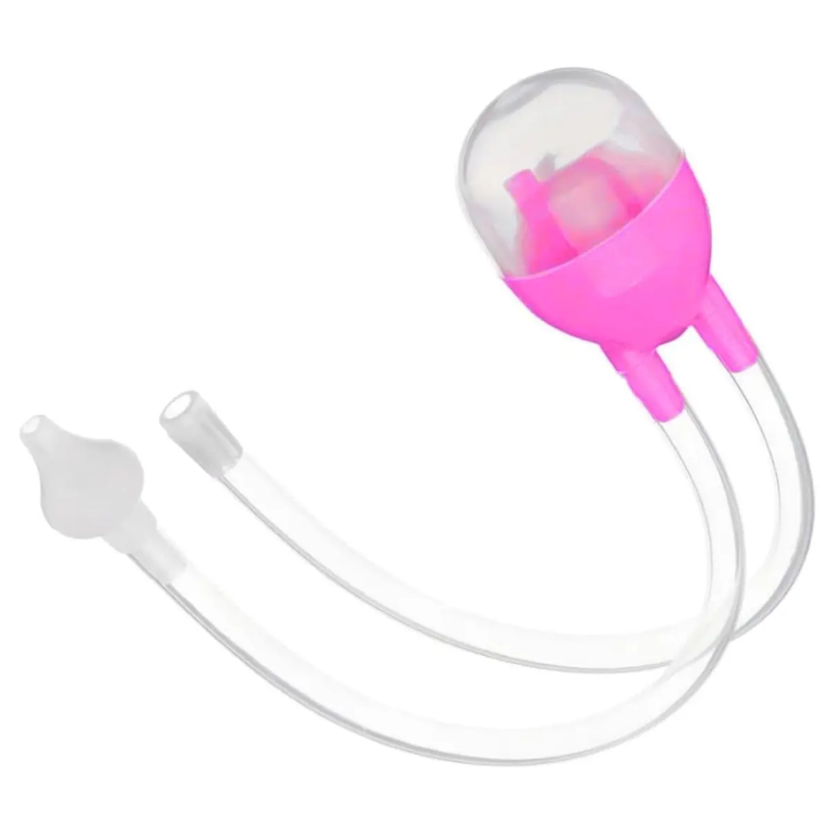 Aspirador Nasal Infantil Silicone Sucção Manual Bebê Recém-Nascido Removedor de Secreção Nariz Limpeza Nasal Segura Confortável Portátil Fácil de Usar Azul Rosa PREMIUM (Rosa) - 1